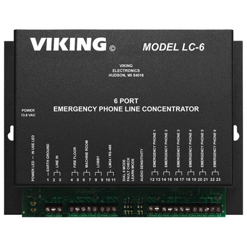 Six Port Emergency Phone Line Concentrator VIK-LC-6