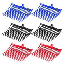 Heavy Duty Manure Fork Heads – 18-Tine Durable Plastic Replacement Pitchfork for Stable Hay & Farm Cleaning (6PCS)
