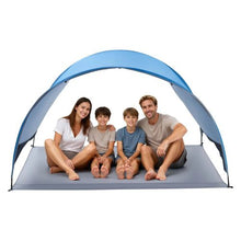 4-Person Beach Tent Sun Shelter – UPF 50+ Portable Canopy with Carry Bag & Ground Stakes for Camping Fishing & Outdoor Use