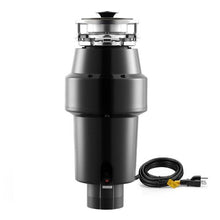 1HP 3700RPM DC Motor Continuous Feed Garbage Disposal with 3-Bolt Mount Splash Guard & Power Cord for Kitchens