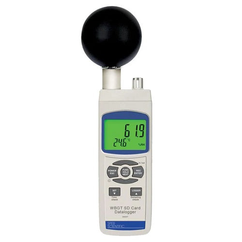 Certified Wet Bulb Globe Heat Stress Meter SD Card Logger 800037C