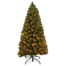 Prelit Artificial Xmas Christmas Tree and 120 Warm LED Lights with 8 Light Modes Metal Stand (4FT)