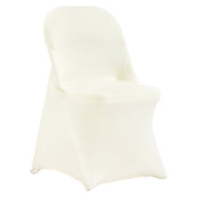 30PCS Stretch Spandex Folding Chair Covers Universal Washable Slipcovers (Ivory White)
