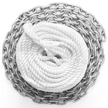 Windlass Anchor Rode & Chain Kit 5/16" x 15' Chain + 1/2" x 200' Nylon Rope 2373 lbs WLL Galvanized Boat Anchor Line