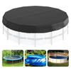 18 Ft Round Solar Pool Cover, 420D Oxford Winter Waterproof Cover with Drawstring – Black