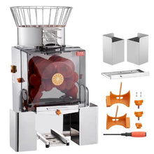 120W Commercial Orange Juicer Automatic Feeding 25 Oranges/Min Stainless Steel