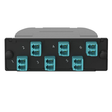 12 Fiber OptiCom MPO Cassette LC Duplex Adapter OM4 FC2ZN-12-10AS