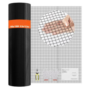 48 Inch x 100 Ft 19 Gauge Chicken Wire Fence Roll Galvanized Wire Mesh Roll for Chicken Coop Barrier Hardware Cloth SS19121248100