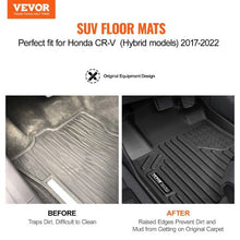 Honda CR-V Floor Mats 2017–2022 5-Piece TPE All-Weather Liners Custom Fit (Black)
