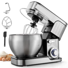 7.4 Qt 500W Stand Mixer 6-Speed Tilt-Head Electric Mixer with Stainless Steel Bowl Dough Hook Whisk & Beater