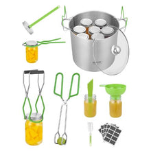 9-Piece Canning Kit Stainless Steel Water Bath Set with Pot Rack Funnel Tongs & Jar Lifter