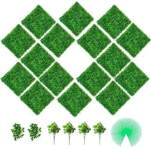 20 x 20-In Artificial Boxwood Panels for Decoration of Outdoor Indoor Garden Fence and Backyar