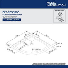 Shower Enclosure Base and QWALL-4 Shower Backwall Kit Prime DL-6153-01FR