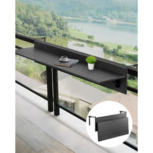12x32 Inch Folding Balcony Railing Table – Outdoor Bar Table 50 lbs Capacity Fits 1" to 4.3" Railings