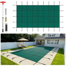 20x40 ft Inground Pool Safety Cover Mesh Winter Cover (Green)