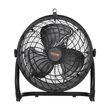 14-Inch Industrial Floor Fan - 2,520 CFM High Velocity 3-Speed Metal Fan with 360° Tilt