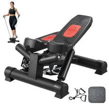 Mini Stair Stepper – Hydraulic Fitness Twist Stepper with Resistance Bands Full Body Cardio Equipment LCD Monitor 330LBS Capacity