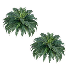 Green Branches Indoor Outdoor Decor Artificial Boston Ferns Plastic Fern (Pack of 2)