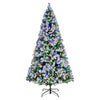 Artificial Snow Flocked Tree with 470 Colorful LED Lights (7.2FT)