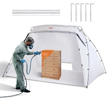 10×7×6 ft Portable Spray Paint Tent with Built-in Floor & Mesh Screen