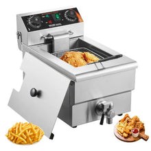 Commercial Deep Fryer 1500W Electric Fryer 11.6Qt/11L Stainless Steel with Basket & Temp Control
