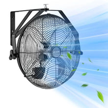 14 In Industrial Wall Fan | 2473 CFM 3-Speed IP44 Waterproof, Aluminum Blades