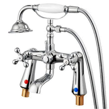 Clawfoot Tub Faucet Deck-Mount Bathtub Filler with Handheld Shower Chrome 360° Spout & 59" Hose