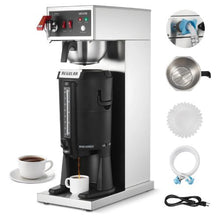 Commercial Drip Coffee Maker 16-17 Cups 2.5L Carafe 4-Hour Keep Warm Stainless Steel Auto Fill for Restaurant & Office