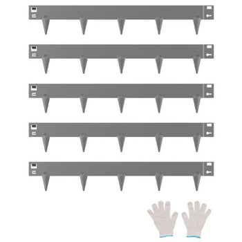 39 x 3 Inch Dark Gray Rust-Resistant Garden Edging Border Steel Landscape Edging ZY-39X3-5Grey (Pack of 5)