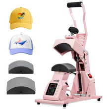 Hat Heat Press 2 Interchangeable Platens Temp & Time Control HTV & Sublimation (Pink)