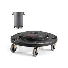 Trash Can Dolly with Lockable Wheels - Fits 20-55 Gallon Containers, 500lbs Capacity