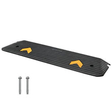 Upgraded Rubber Threshold Ramp 1" Rise Wheelchair Ramp Doorway, Natural Curb Ramp Rated for Wheelchair and Scooter