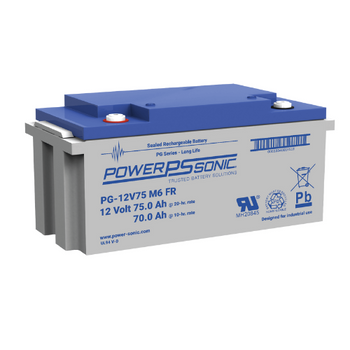12V 75Ah PG Long Life VRLA Battery M6 Terminal PG-12V75 M6 FR