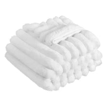 Throw Blanket 50 x 60"Faux Fur Cozy Blanket (White)