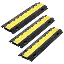 1.2 X 1.1 inch 2 Channel Heavy Duty TPU Cord Hose Wire Cover for Cable Protector Ramp (Pack of 3)