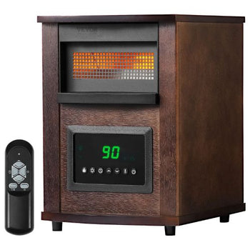 1500W Infrared Electric Heater with Remote, Timer & LED Display for Indoor/Outdoor Use