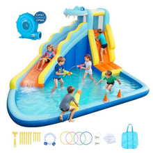 Inflatable Bounce House with Slide & Splash Pool – Castle for 3-4 Kids (Ages 3-8)
