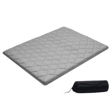 80 x 60 x 2.5 In Queen Size Japanese Tatami Mat, Foldable 9-Layer Futon Mattress with Storage Bag (Gray)