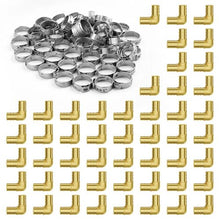 1/2" Brass Clamp-style Elbows for Heating System Pipe Fittings (50PCS)