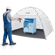 Portable Paint Booth Tent 115×91×74 in with Floor & Mesh Screen