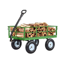 1200 LBS Steel Garden Cart Utility Wagon with 13" Tires & Detachable Mesh Sides