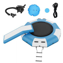 10FT Inflatable Water Bouncer with Slide 3-Step Ladder & Electric Pump