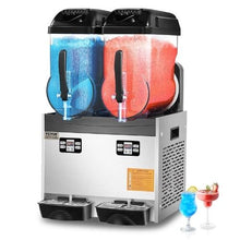 2 x 12 L Commercial Slushy Machine 96 Cups Stainless Steel Drink Maker for Home Party Restaurants