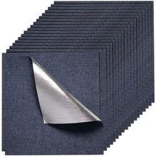 24 x 24 Peel and Stick Carpet Tiles  – Self-Adhesive Soft Padded Squares for 60 sq. ft. DIY Installation in Living Room & Office (Gray 15 pcs )