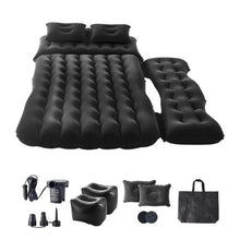 73.2x44.5x4.7 Inch Inflatable Car Air Mattress with Built-in Pump Black