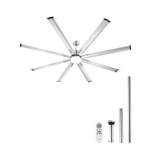 84" Ceiling Fan with Light – 6-Speed Remote, Dimmable 3-Color Reversible DC Motor Low Profile for Bedroom/Living Room