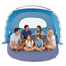 6-Person Beach Tent Sun Shelter – UPF 50+ Portable Canopy with Carry Bag & Sand Pockets for Family Camping & Outdoor Picnic Use