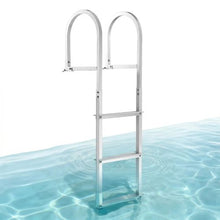 Removable 3-Step Dock Ladder 500 lbs Capacity Aluminum Nonslip Rubber Mat