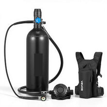 1.9L Mini Scuba Tank Portable Diving Cylinder with Backpack Reusable Emergency Pony Bottle for Snorkeling