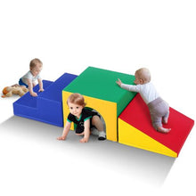 Single Tunnel Climber Playset Foam Blocks with Stairs and Ramp 3 pcs (Assorted)